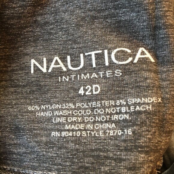 Nautica Intimates Tshirt Bra Size 42D Heather Gray Padded Underwire Adjustable - Picture 7 of 7